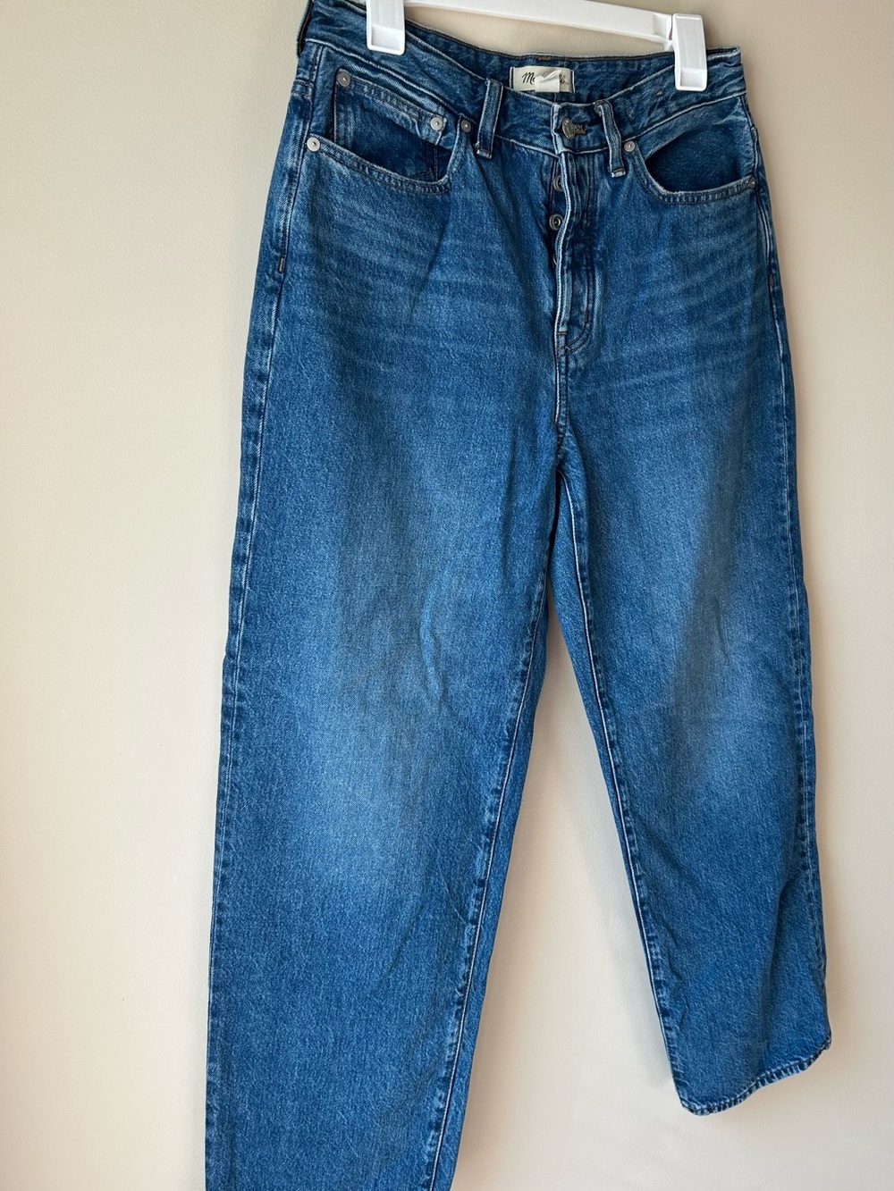 Madewell Women's Blue Straight-Leg Jeans